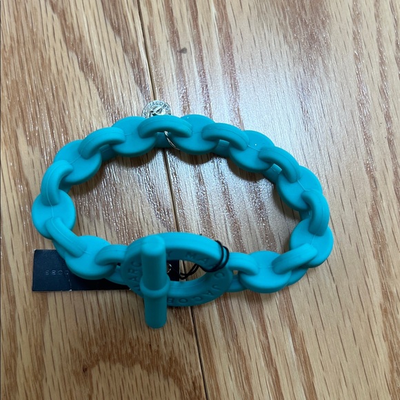 New ! Marc Jacobs aqua lagoon stretch logo Chain Bracelet. - Picture 3 of 7